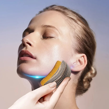 Lymphatic Contour Face Brush Dry Brushing Face Brush Lymphatic Drainage Massager for Face Chin Jawline Sculpting The Skin