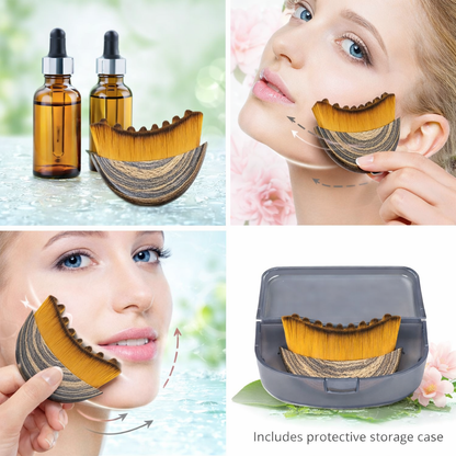 Lymphatic Contour Face Brush Dry Brushing Face Brush Lymphatic Drainage Massager for Face Chin Jawline Sculpting The Skin